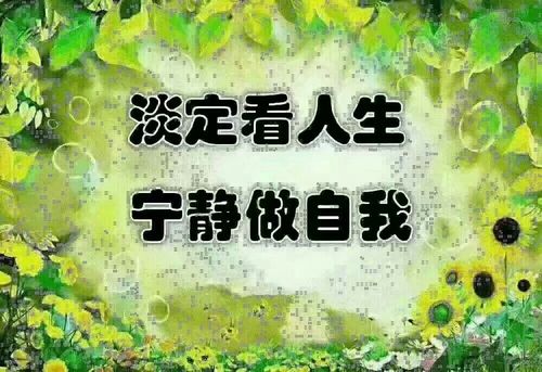 淡定看人生,宁静做自我(感悟篇)
