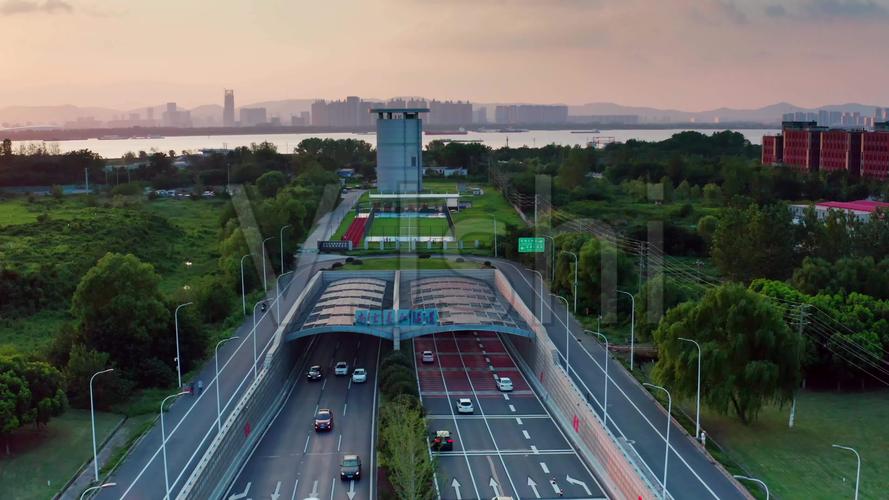 南京长江隧道南京江北_3840x2160_高清视频素材下载