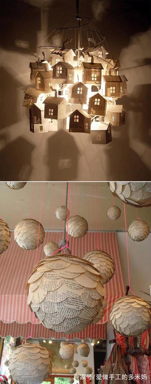 【手工diy】旧报纸变废为宝,好看的灯罩.