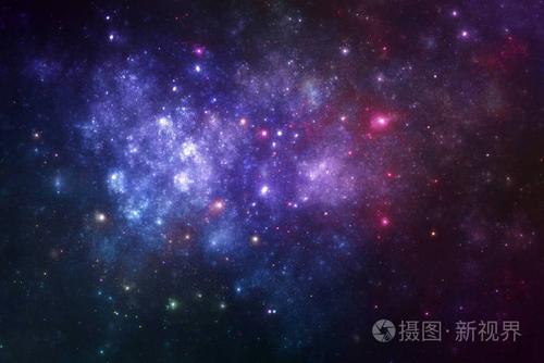 梦幻宇宙银河与星和星云天文背景