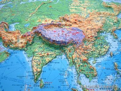 亚洲地形地势地图(二)
