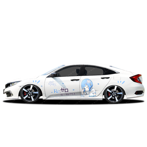 贴纸日漫二次元痛车贴卡通车身十代思域拉花定制-速度与激情汽车改装