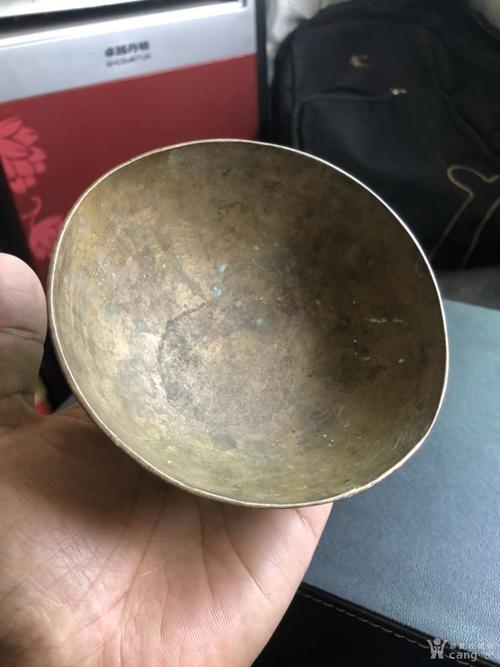 清代厚重老铜碗