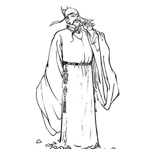 诗人王维怎么画简笔画