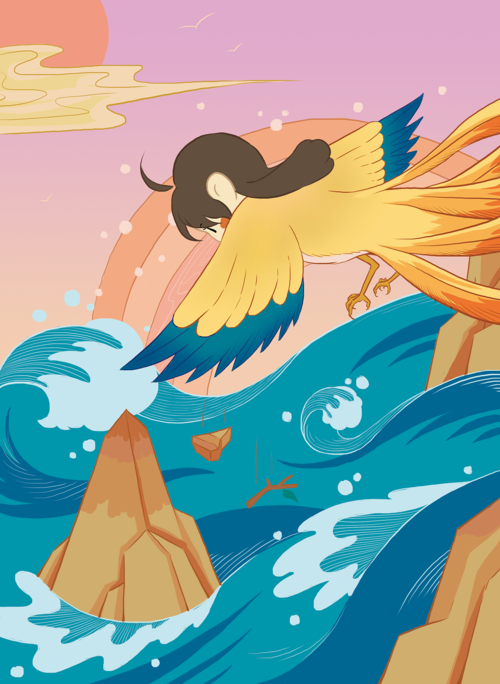 中国古代神话故事系列插画ylan