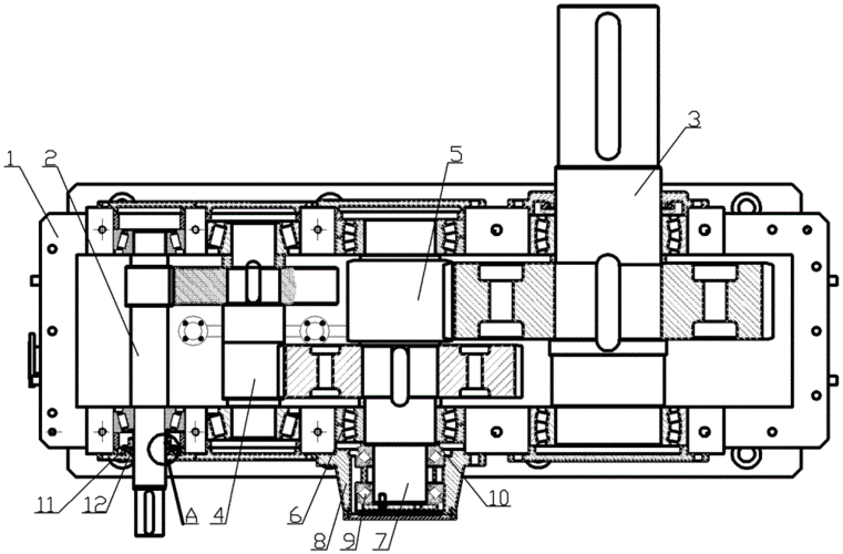 一种三级减速器的齿轮箱结构