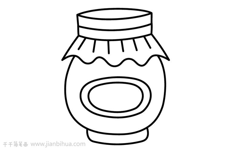 蜂蜜罐简笔画生活用品简笔画