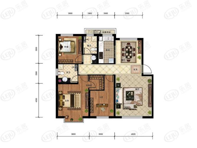 香格里拉二期玖玺台雅致阁户型图
