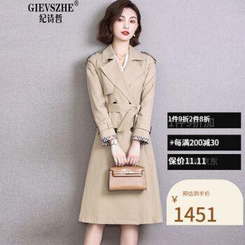 2021年女士流行衣服,2021秋冬新款女装 纪诗哲风衣女轻奢品牌2021年秋季新款女士装衣服春长袖中长款外套女