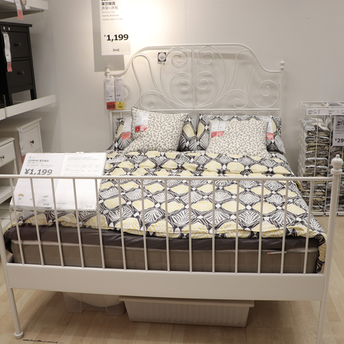 宜家家居ikea莱尔维克双人床架铁艺床公主床宜家国内代购