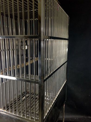 定制不锈钢鸟笼大型鹦鹉豪华叠加鸟笼上下双层鸟笼304