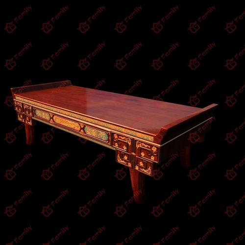 精细的中式古代桌子cg模型下载