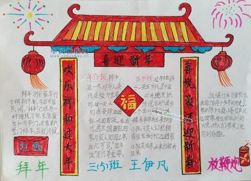春节好看又漂亮简单的手抄报 简单漂亮的手抄报
