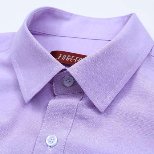 菲狮顿2015新款男长袖修身正装浅紫色衬衫纯棉衬衣潮韩版修身m1