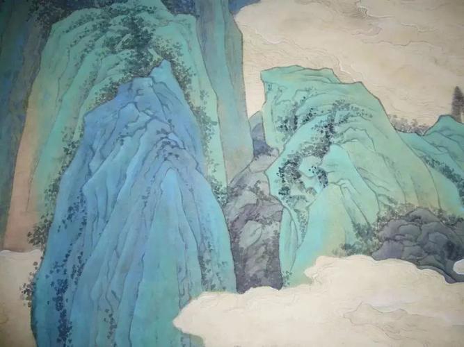 青绿山水《桃源仙境图》局部步骤示范_中国画_零二七