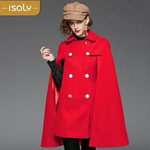 欧洲站斗篷毛呢披肩