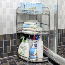 厨房浴室不锈钢墙角架多层置物架吊架挂架卫生间落地收纳架子 3层