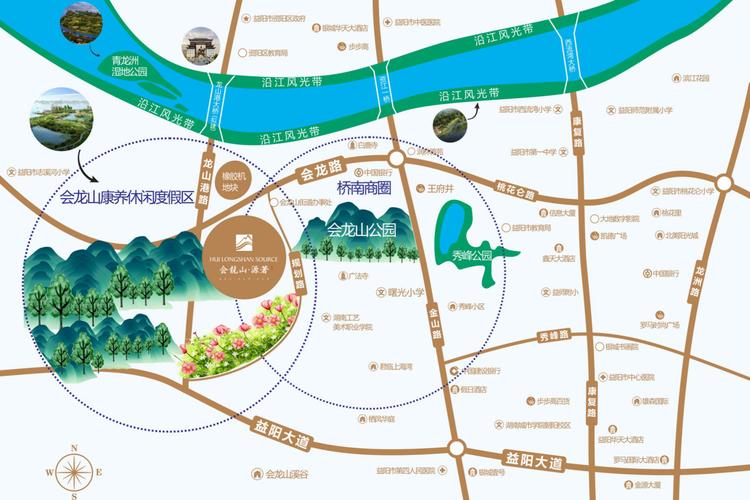 益阳赫山区会龙山源著 区位图1- 吉屋网