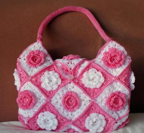 玫瑰花包包的钩法玫瑰花的钩法图解全攻略 一看就