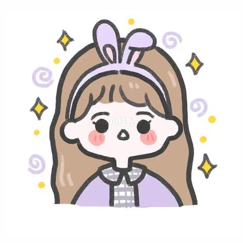 简笔画小女生头像_女生头像_简笔画_头像_七染头像_素材_头像