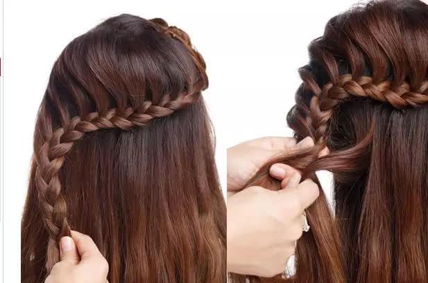 三股辫编发 时尚编发盘发教程图解