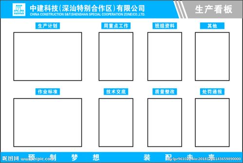生产现场生产看板设计图__展板模板_广告设计_设计_昵