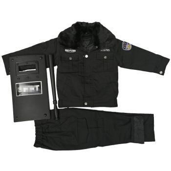 警察儿童服装警察衣服儿童冬款加棉警察服小警官小交警演出服黑猫警长