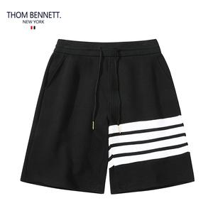 thom官方旗舰店夏季新款tb华夫格短裤四条杠休闲百搭情侣五分裤男