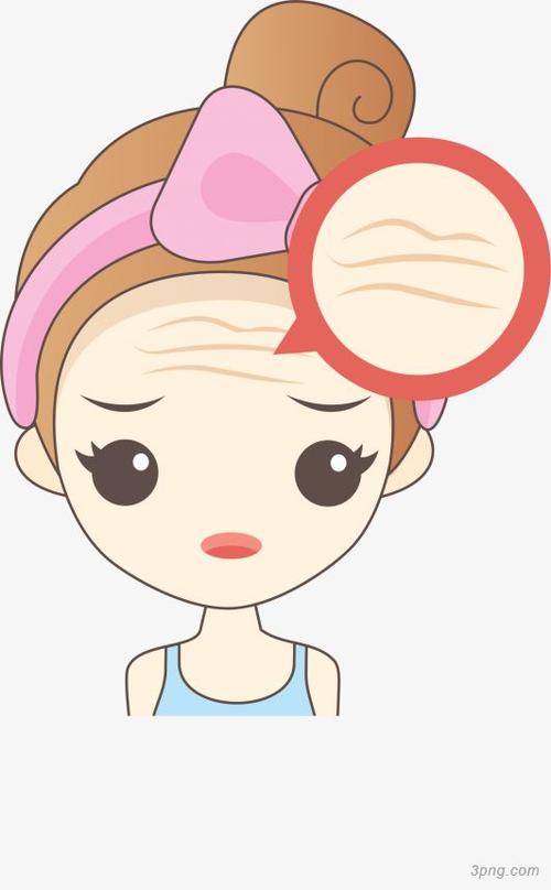 卡通皱纹女孩png素材透明免抠图片卡通手绘