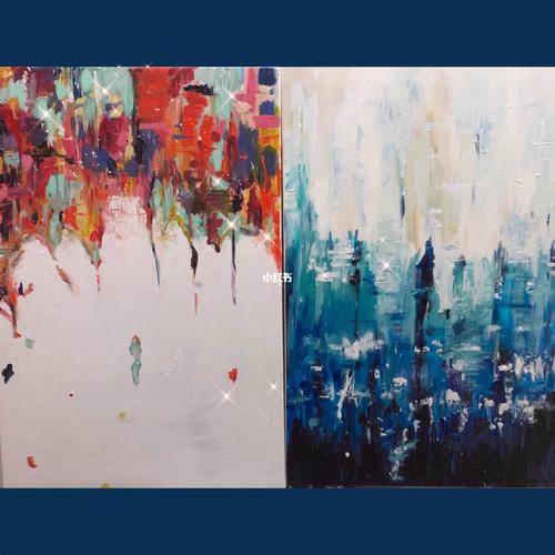 临摹|丙烯画|抽象画|装饰画_装饰画_暖色调_冷色调_文化_绘画