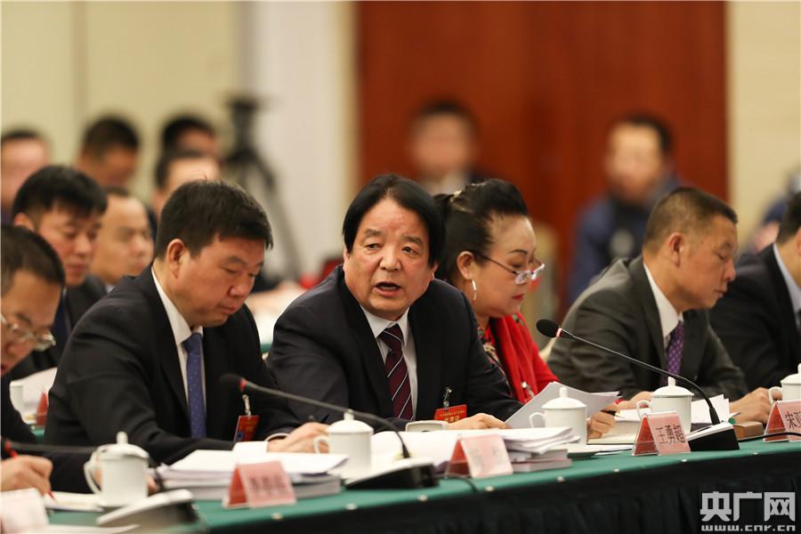 全国人大代表王勇超发言.