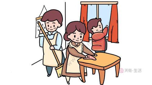 过年大扫除简笔画 过年大扫除的画法