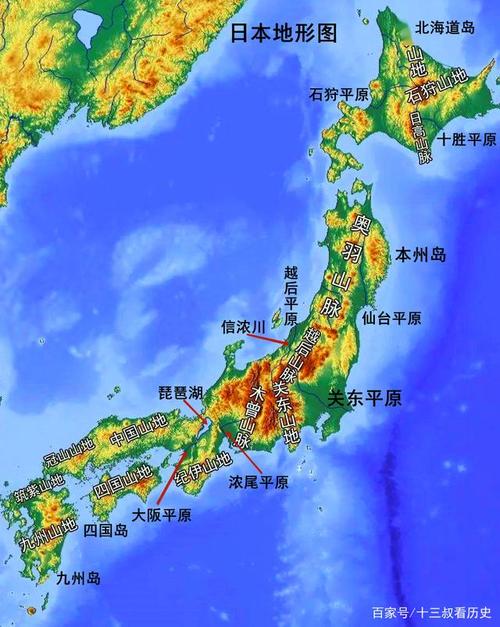 日本地形图