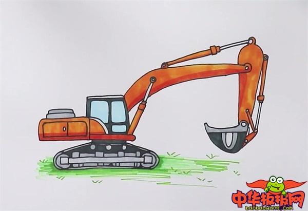 挖掘机简笔画
