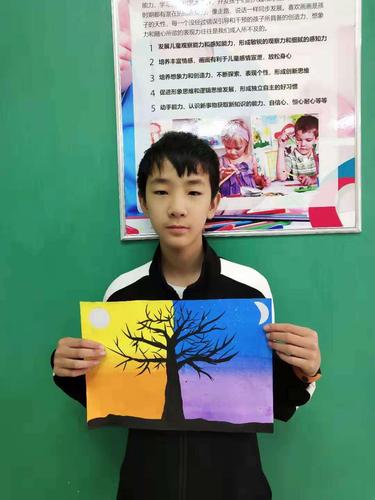 第二张作品水粉画学习渐变色一棵大树我很欣赏