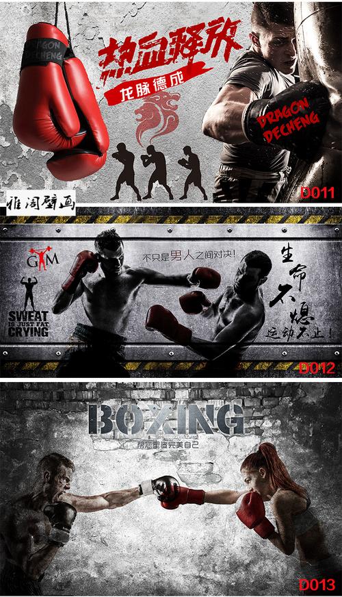 3d运动健身房壁纸瑜伽馆舞蹈室墙纸创意拳击跆拳道工业风背景壁画