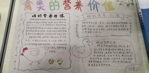 【食品营养与卫生】18食品3班有关食物营养价值的手抄报