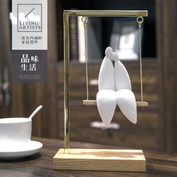 mx创意家居工艺装饰品现代简约北欧式样板房金属抽象客厅电视柜摆件sn