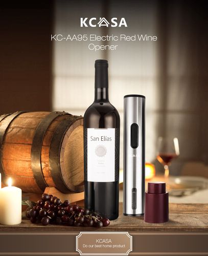 kcasa kc-aa95 electric red wine auto opener stainless steel