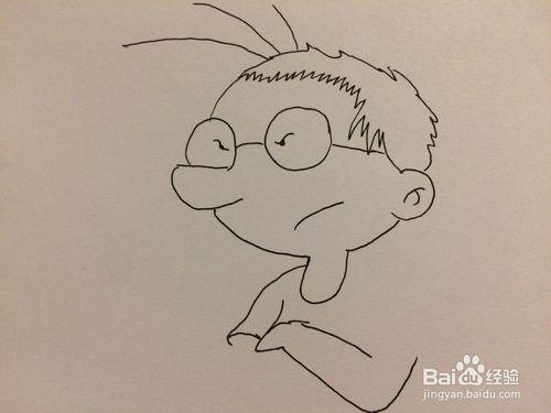 《马丁的早晨》中的马丁卡通简笔画法