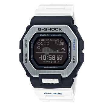 卡西欧g-shock白色,卡西欧g-shock绿色 卡西欧casio 手表g-shock 系列计步蓝牙多功能运动防水男表 白色gbx