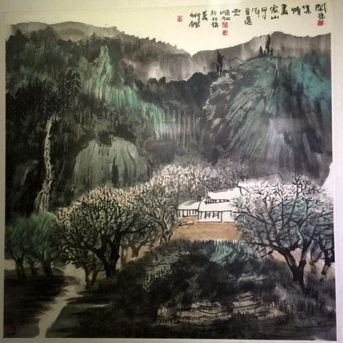 清华美院访问学者赵忠仁顾大明山水画艺术展第八回手机随拍