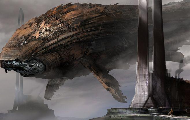 神话和科幻,艺术家九幅作品,九只庞然大物,有的伤感