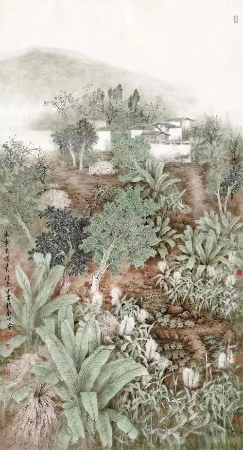 有田园的诗意有诗意的田园陈危冰山水画