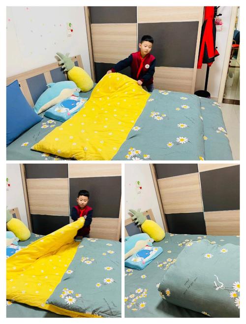 高密市康成小学二三学部劳动篇之我是整理床铺小能手