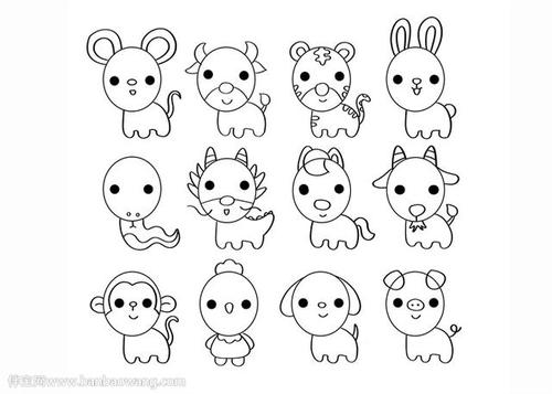 十二生肖怎么画