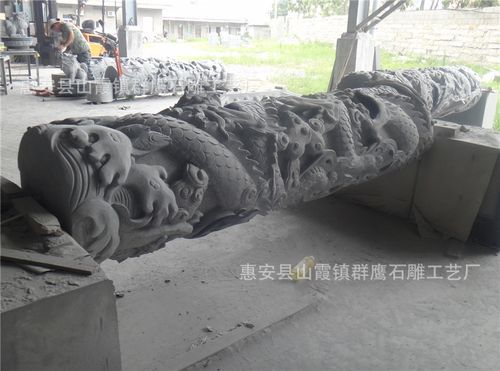 现货石雕花岗岩 荔枝面雕刻 龙柱 汉白玉自然石 精品雕刻加工定做