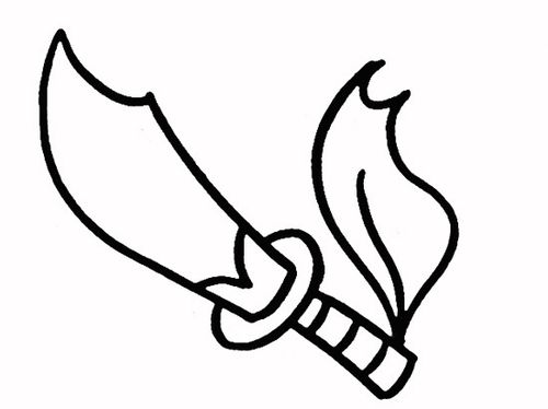 教你如何画刀 大刀