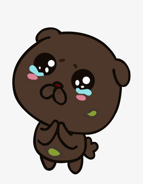 手绘卡通可爱萌宠动物表情包灰色小象呆呆傻兮兮