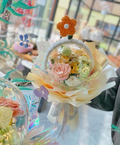 网红波波球花束_花束_波波球_家居家装_家居装饰